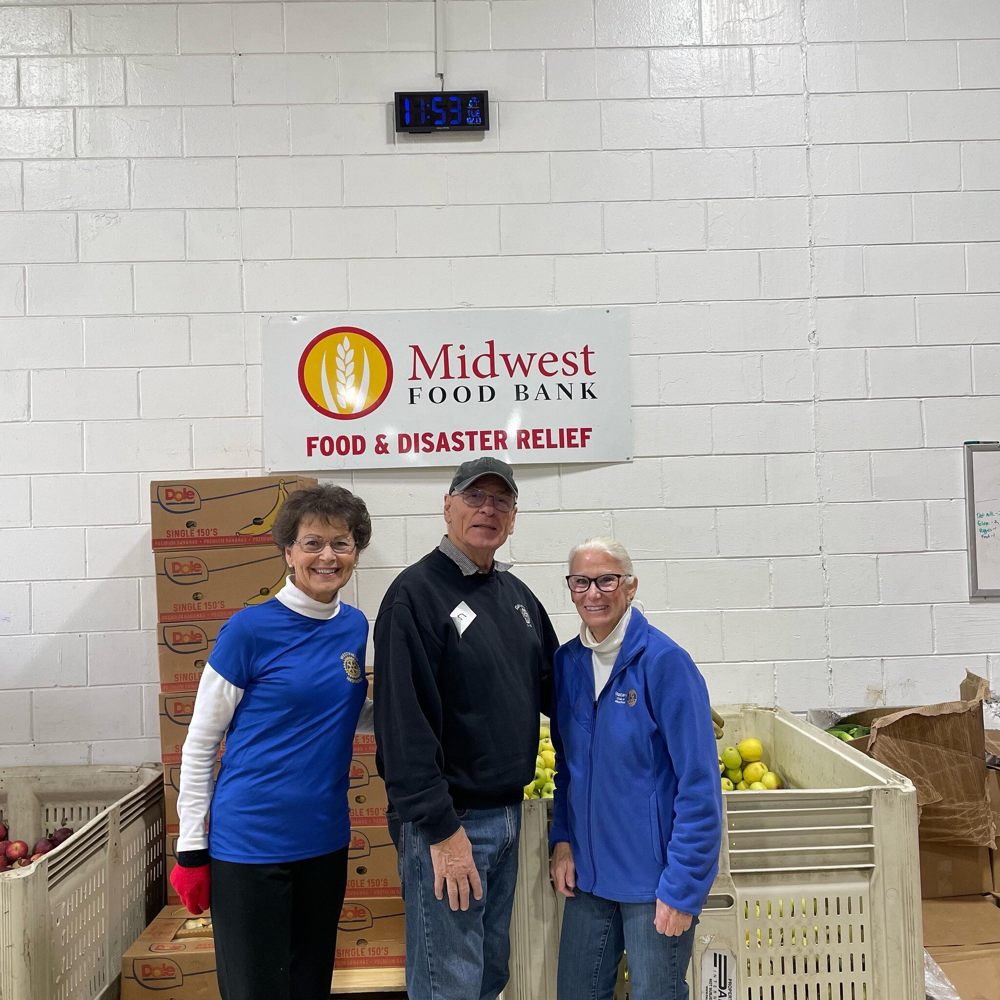 The Rotary Club of Westfield will be volunteering again at MidWest Food Bank. Service Above Self