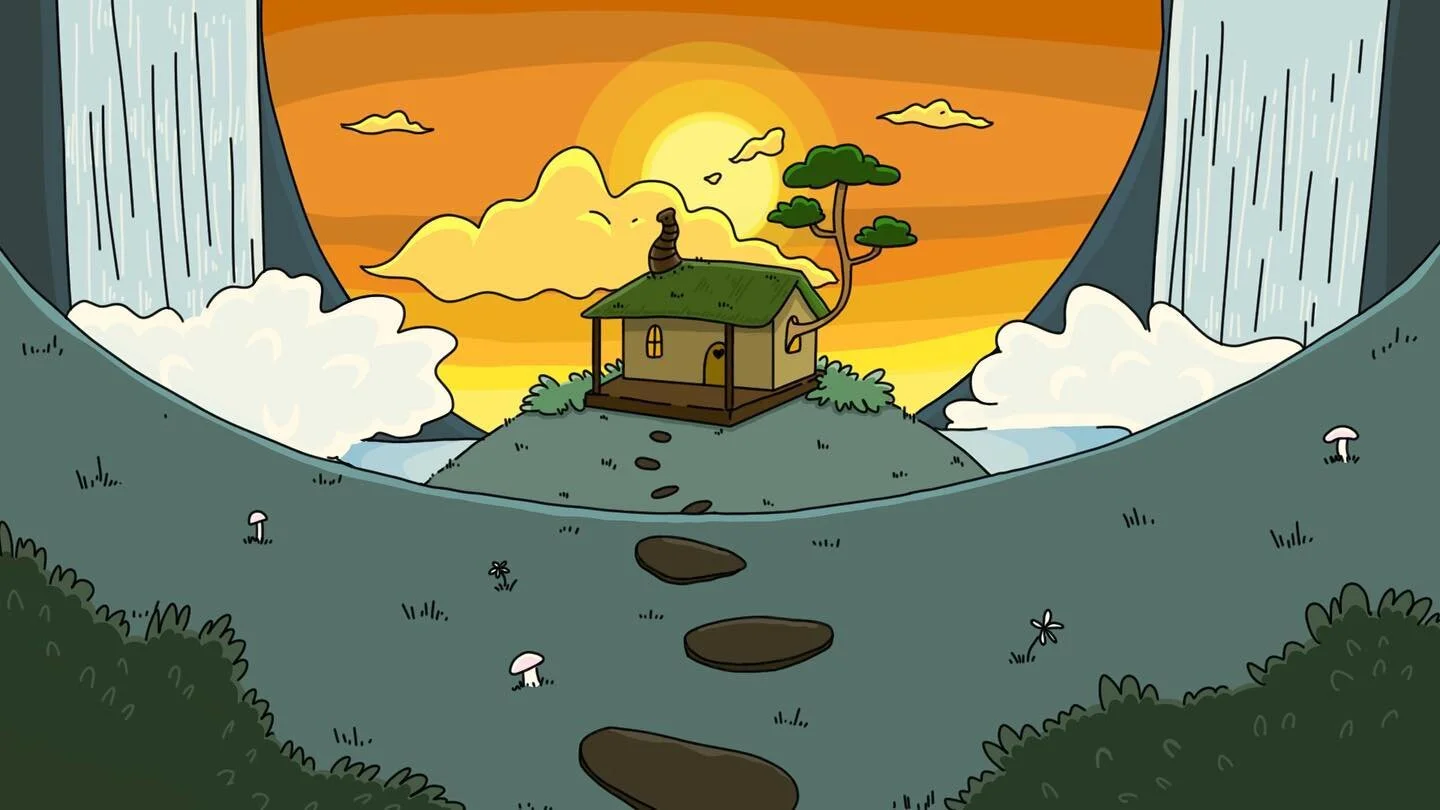 an adventure time style background i did