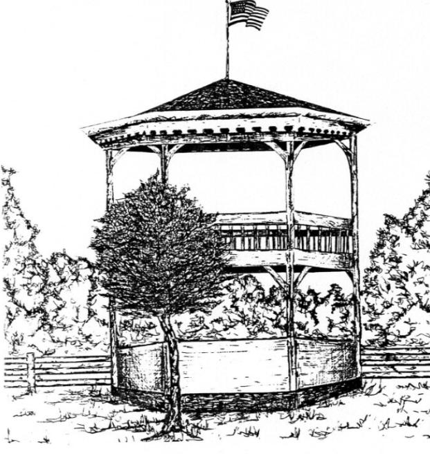 Lexington Bandstand Illustration, Circa: 1870, Source: THE FORT
