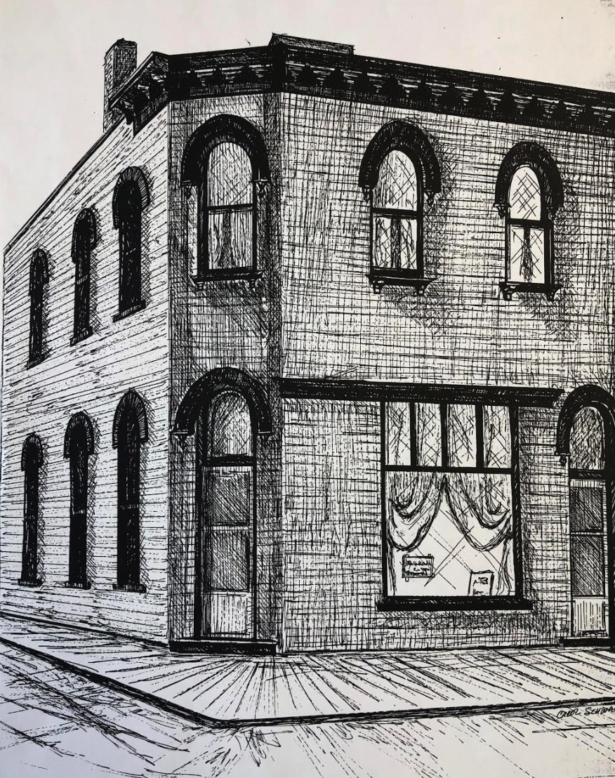 Drawing of FORT Building Before the Fire, Source: THE FORT
