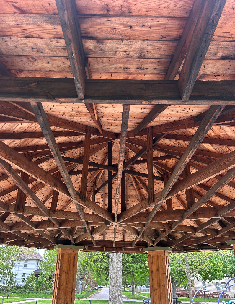 The Roof of the Pavilion at City Park, Circa April 2026, Source: Nicholas Rynerson