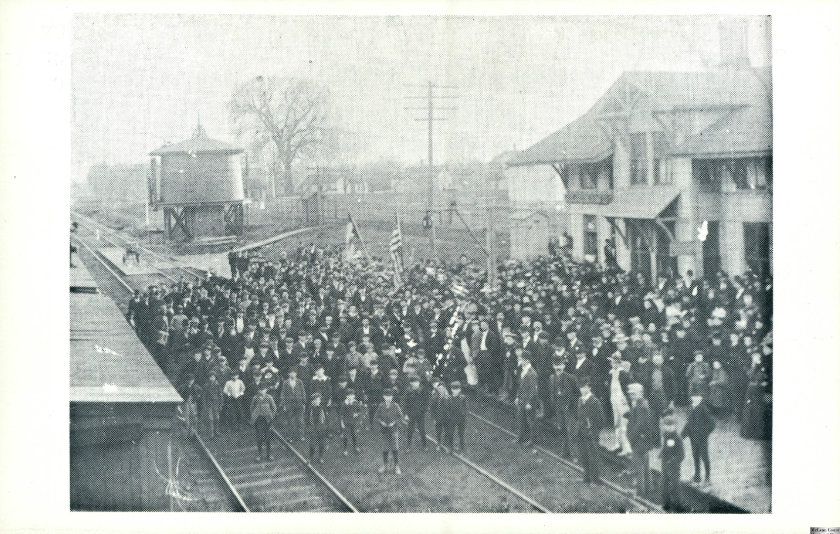 Train Depot 600 West Main Street, Teddy Roosevelt Whistle-Stop Tour, Lexington, Illinois, 1903, Source: McLean County Museum of History