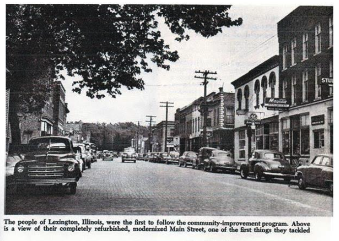 Lexington Main Street, Circa: 1940s, Source: THE FORT