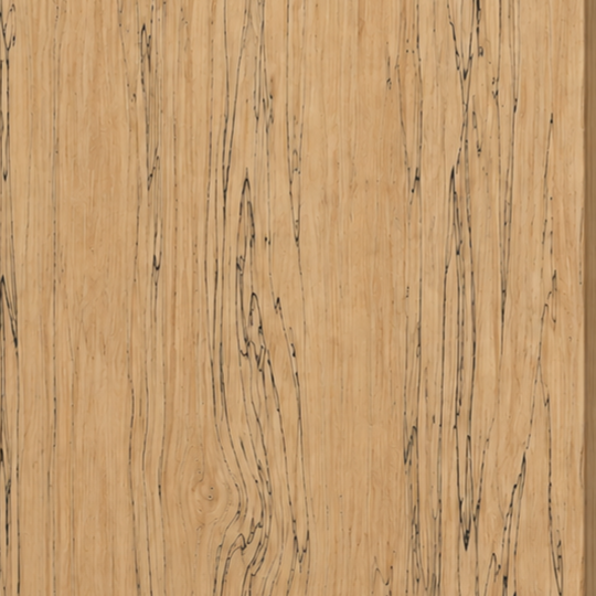 MIMIX Spalted Maple finish swatch showing a light maple woodgrain texture with dark spalting lines.