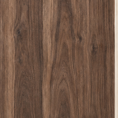 MIMIX Flat Cut Walnut finish swatch showing a medium brown walnut woodgrain texture.