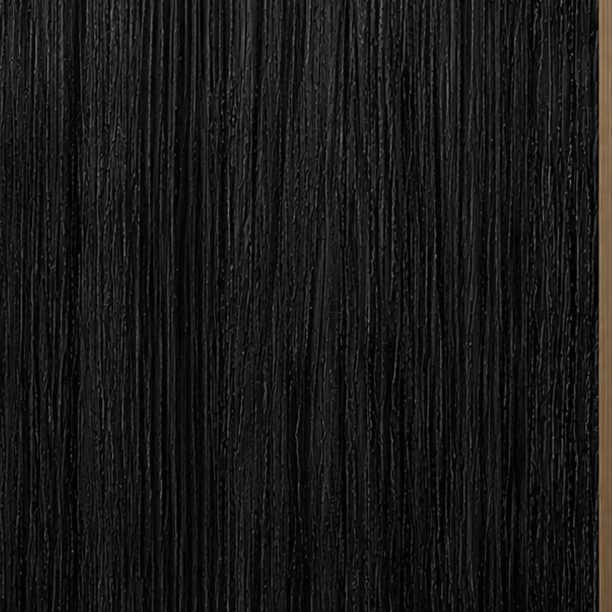 MIMIX Textured Black Oak finish swatch showing a black textured oak woodgrain surface.