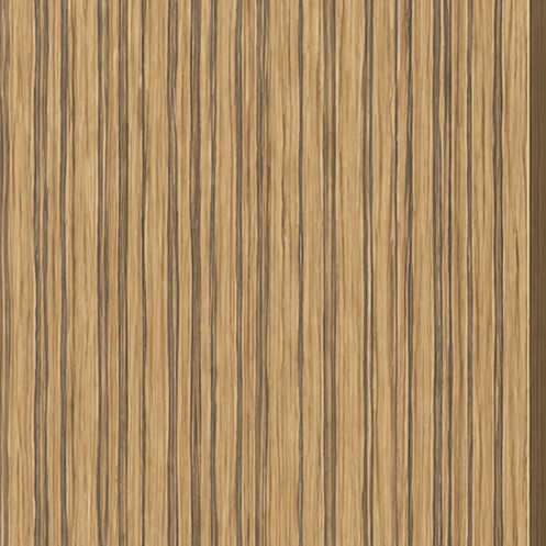 MIMIX Zebrano finish swatch showing a warm striped zebrano woodgrain texture.