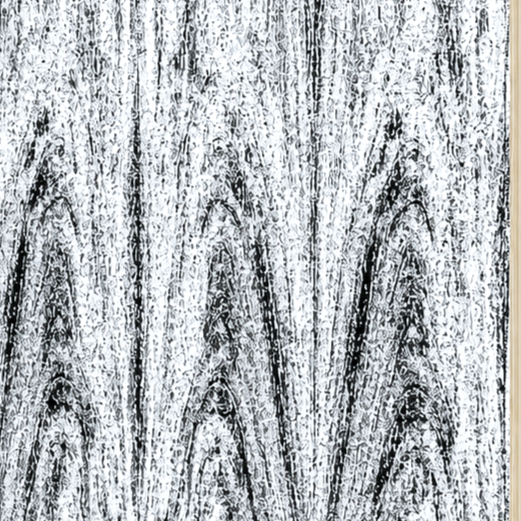 MIMIX Noir Sapele Stiacciato finish swatch showing a high-contrast black and white woodgrain texture.