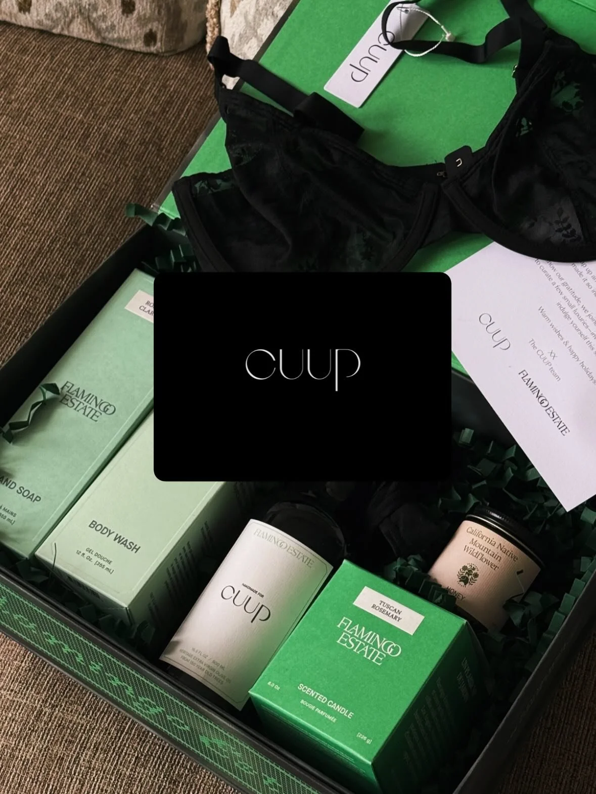 We believe the best partnerships feel intentional, elevated, and culturally in sync. 
For the holidays, we brought CUUP and Flamingo Estate together to celebrate CUUP&rsquo;s Floral Lace collection. The partnership moment featured 
co-branded Flaming