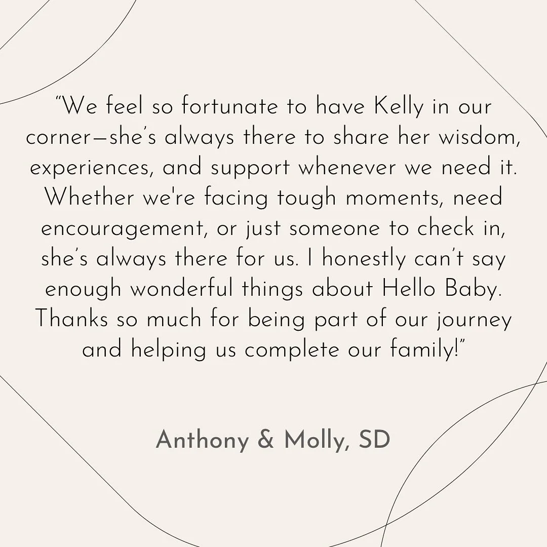 Anthony &amp; Molly matched less than 1 month after signing up with Hello Baby!✨

&ldquo;Hello Baby truly became our guiding light. After seven years of trying to grow our family and working with a local adoption agency, we decided to take a leap of 