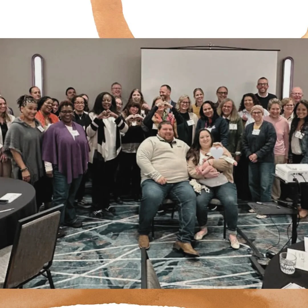 Apply for those grants! 💫
Earlier this summer, one of our Hello Baby families received an incredible gift &mdash; a grant from the Gift of Adoption Fund. Recently, they had the opportunity to meet chapter leaders from across the country, share their