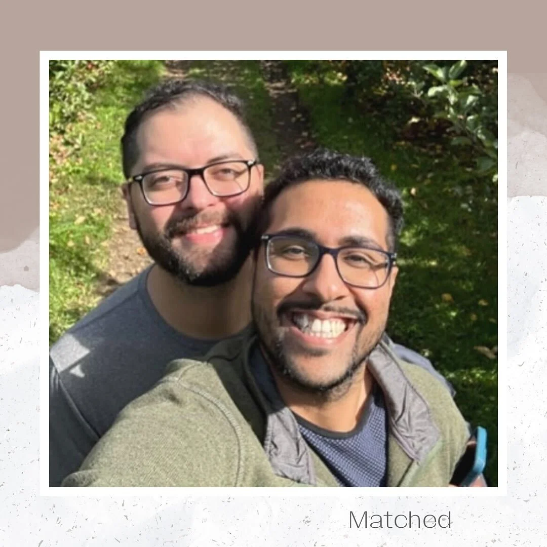 It&rsquo;s a match!🖤

Congrats to Raj &amp; John on their recent match with an expectant mom due with TWINS at the beginning of next year. 

This amazing couple came to Hello Baby already home study approved in February and matched 7 months later. 
