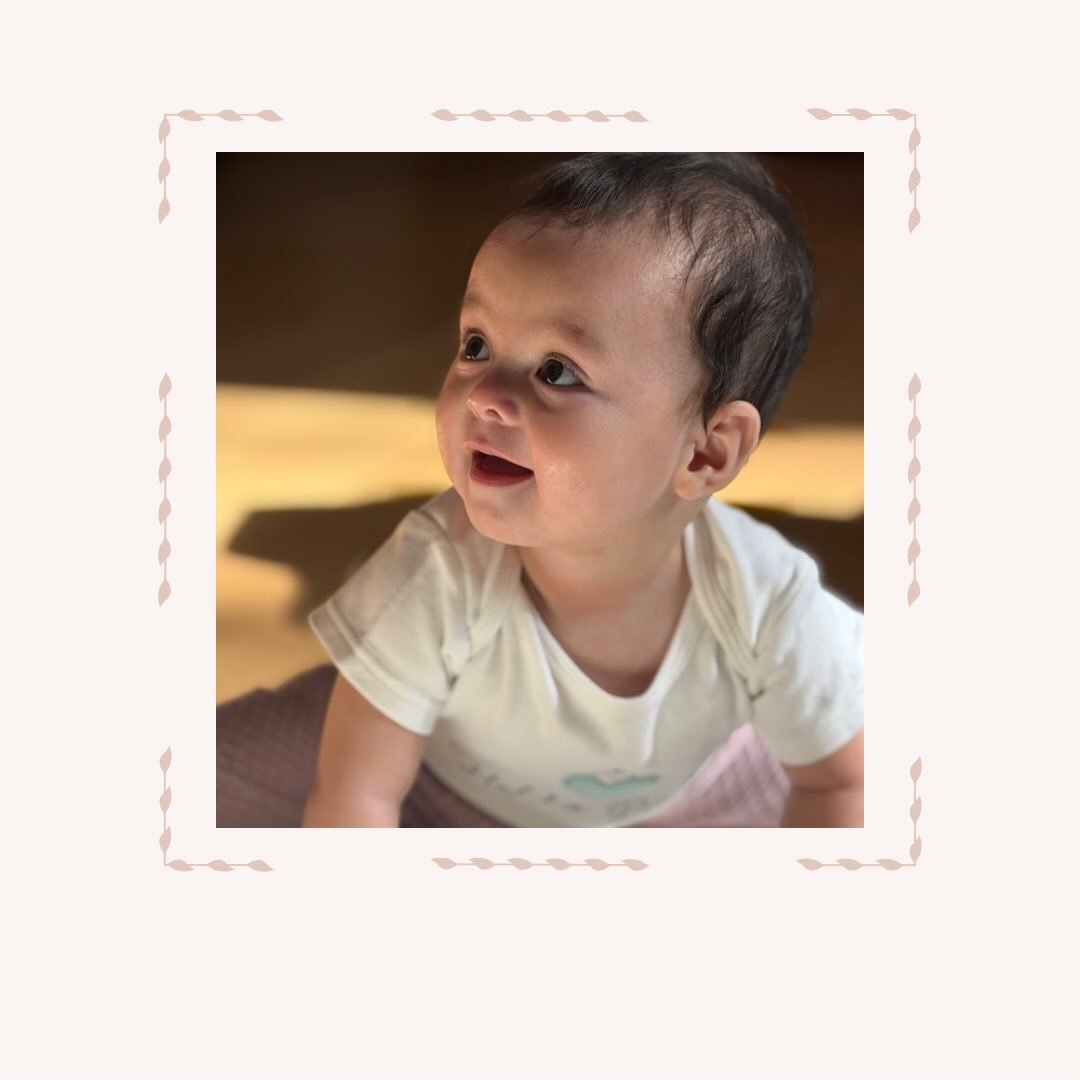 Hello Baby Elia in her Hello Baby onesie ready to take on the world!

Mom and Dad say she&rsquo;s happy and healthy with 7 teeth and an 8th on the way! 🐰🐰