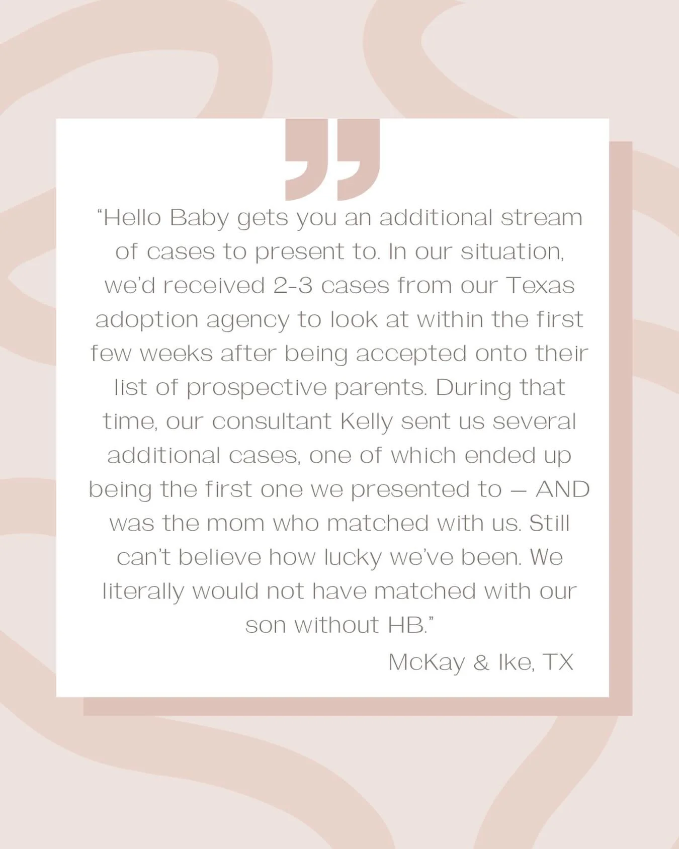 McKay &amp; Ike were chosen the first time they presented! ✨

&ldquo;Worth the expense. Definitely using them again. Here&rsquo;s why.

1. Hello Baby gets you an additional stream of cases to present to. In our situation, we&rsquo;d received 2-3 case