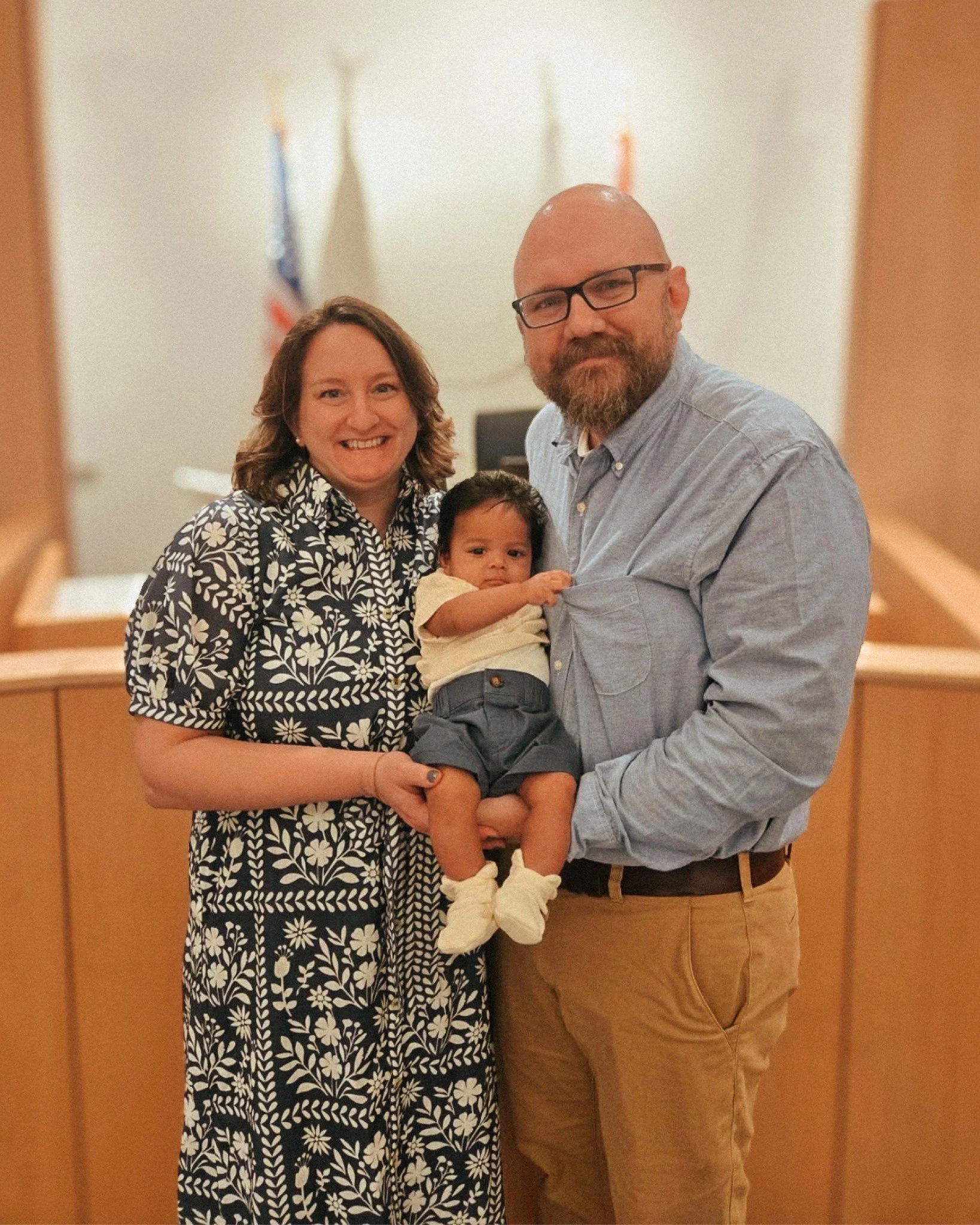&ldquo;We wanted to share a special photo from today. Today officially marks both Sebastian&rsquo;s adoption day and his three-month birthday. We&rsquo;re so grateful for all your guidance and support through this journey. Thank you for being part of