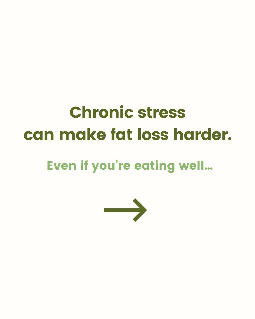 Even if you&rsquo;re eating well, chronic low-grade stress can cause fluid retention and make fat loss harder.

Annoying right? I can definitely relate.

Elevated cortisol increases water retention, inflammation and reduces insulin sensitivity over t