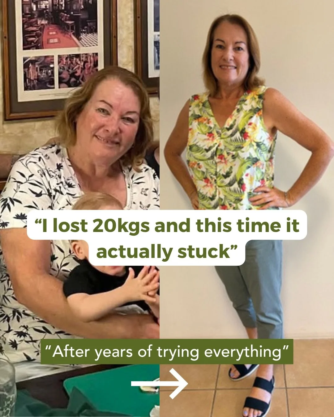 Ahhh!! This one made me teary 🥲🥲

THIS is what it&rsquo;s really all about 🥹✨ swipe through to read Gwen&rsquo;s story&hellip; 

She&rsquo;s back to feeling like herself again with new-found energy to play with her grandson and a huge 20kgs loss i
