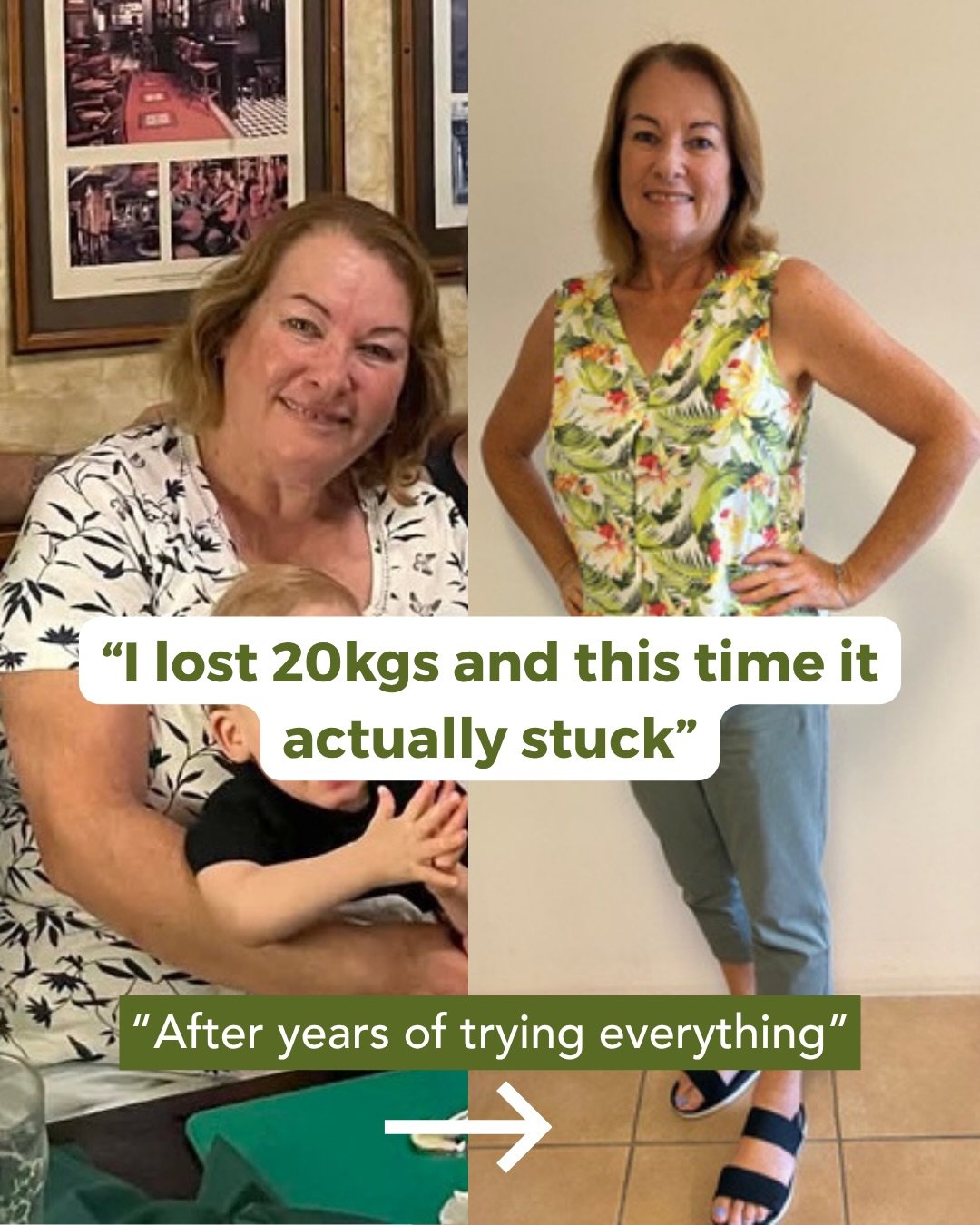 Ahhh!! This one made me teary 🥲🥲

THIS is what it&rsquo;s really all about 🥹✨ swipe through to read Gwen&rsquo;s story&hellip; 

She&rsquo;s back to feeling like herself again with new-found energy to play with her grandson and a huge 20kgs loss i