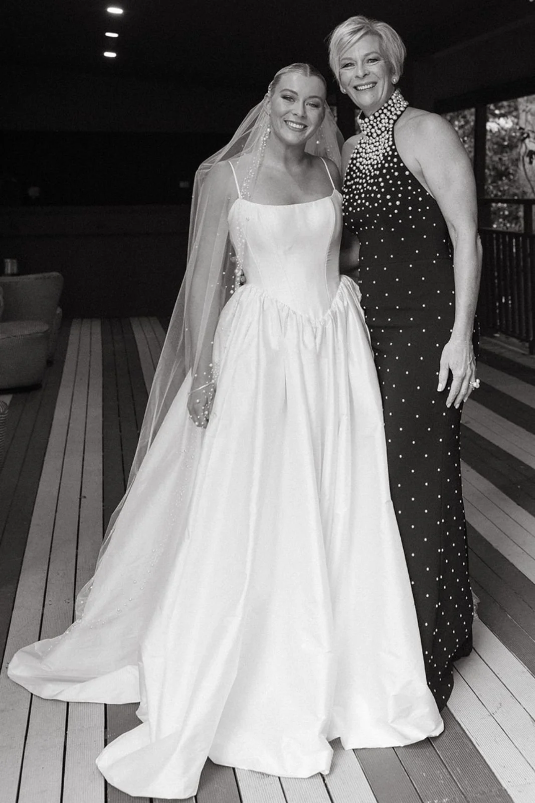 Lucille & her daughter at her daughter's wedding