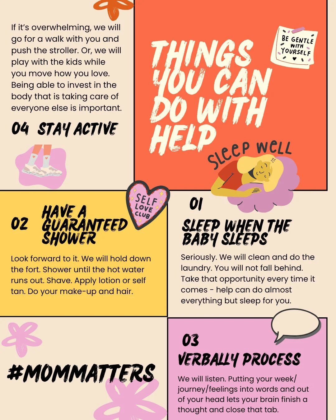 We've all been there - baby finally goes down for a nap and your brain immediately goes into overdrive thinking of what you could get done in the 15-90 minute window that your baby might sleep. The adrenaline rush makes it almost impossible to rest e