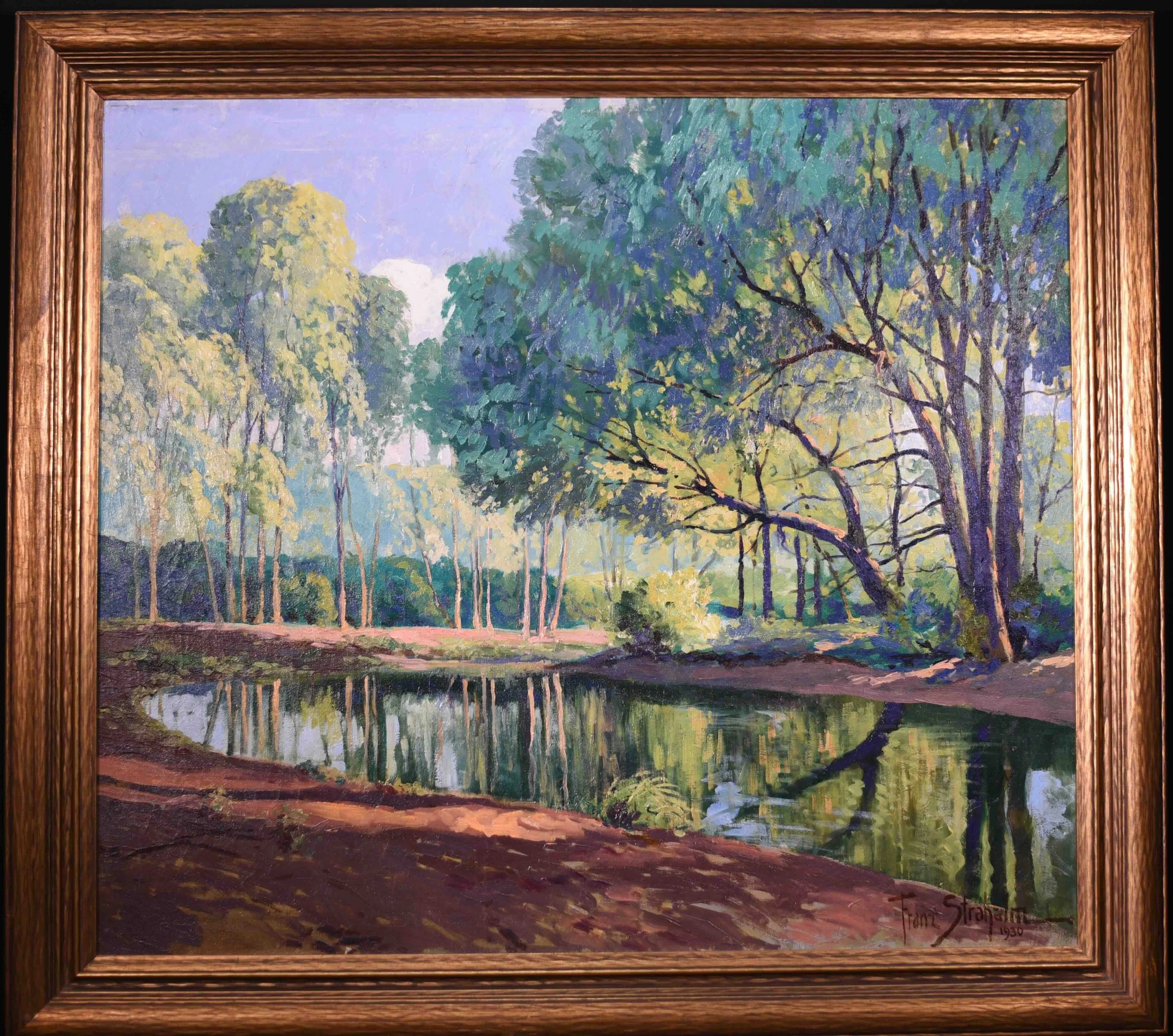 Creek painting by Franz Strahalm