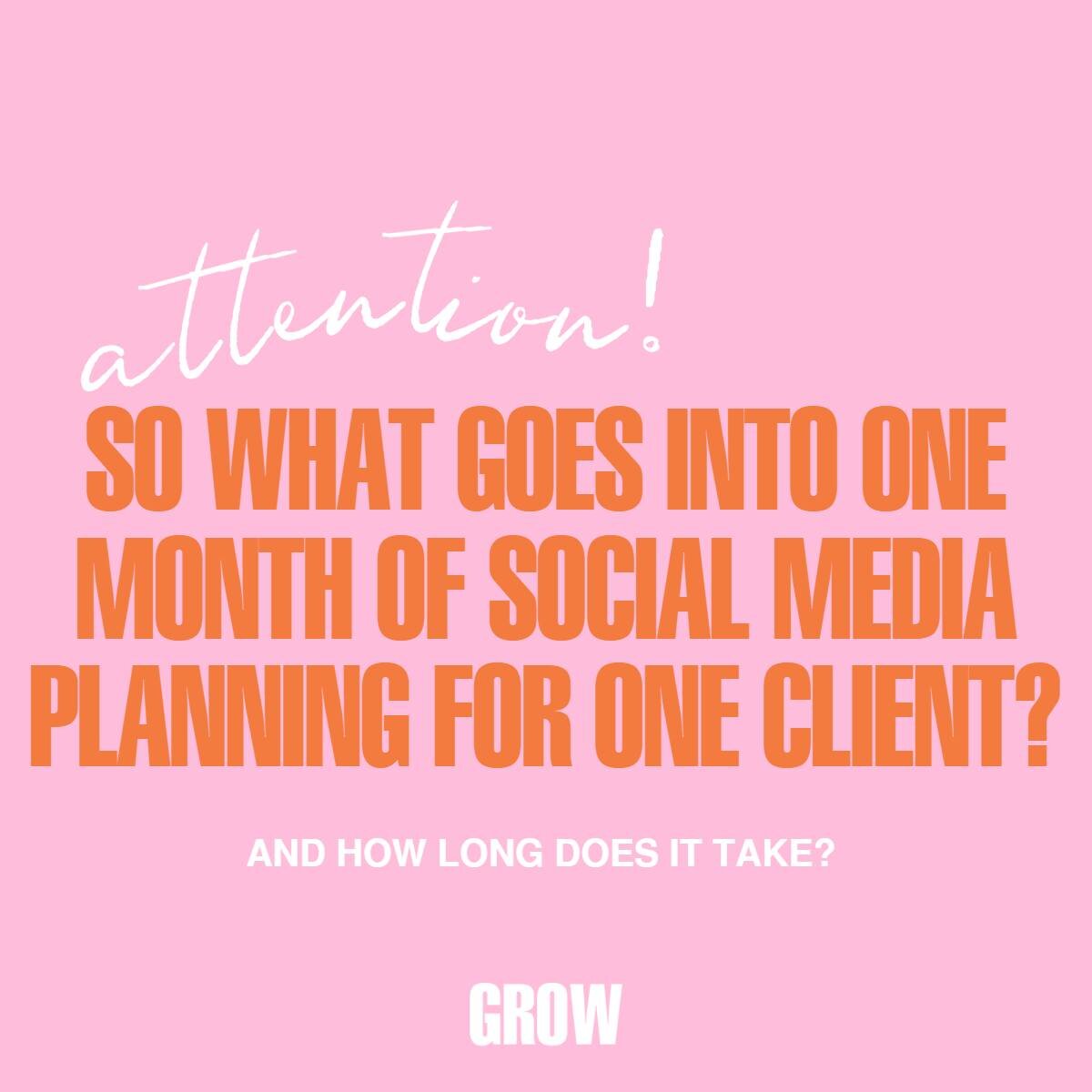 Do you question what a social media manager does? What does she ACTUALLY do all day 😝

This is a brief overview of what goes into a month for my social media management clients - a condensed version that also changes with each client as I like to wo