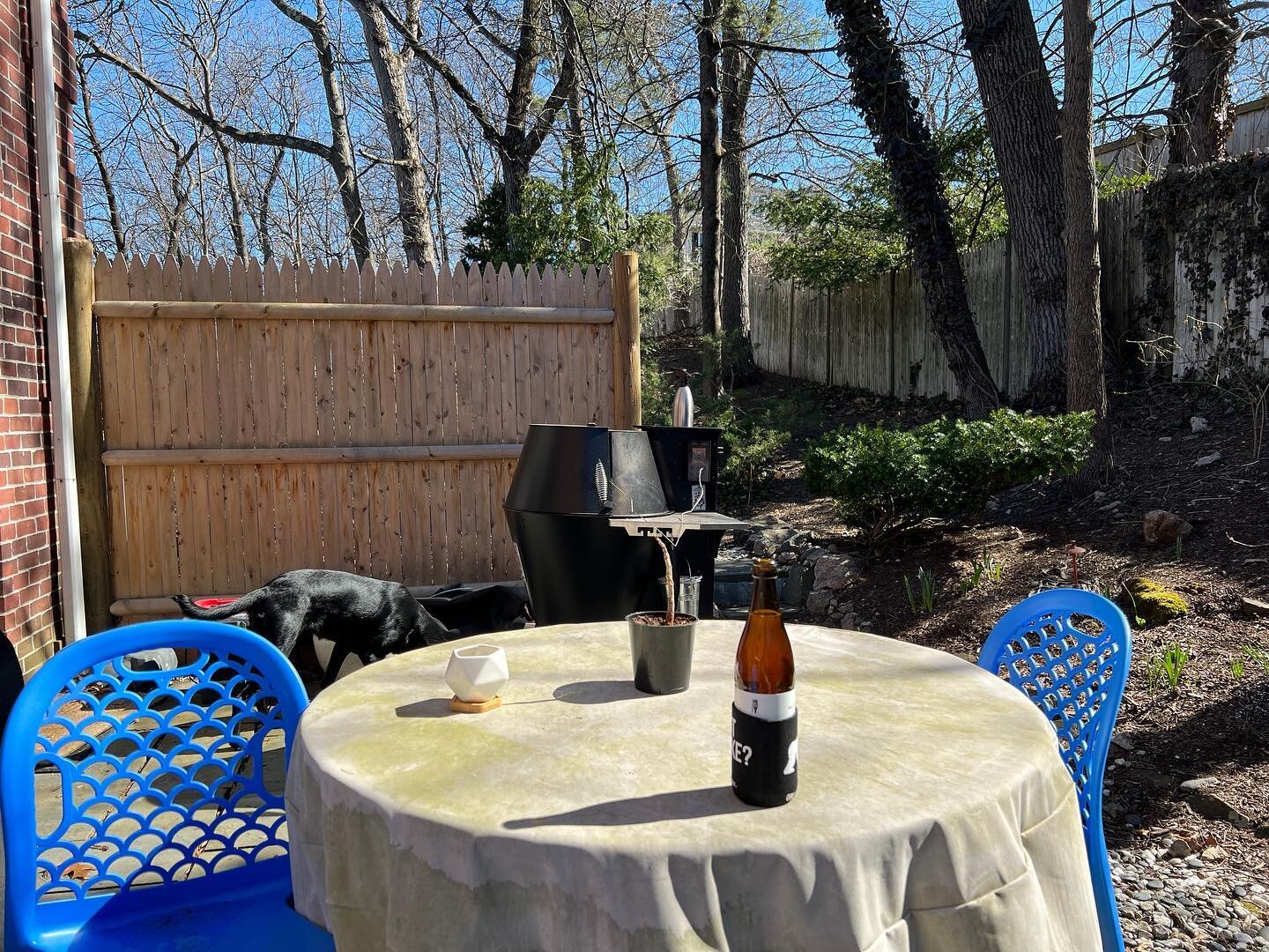 Beer, smoker, doggo, happy Easter!