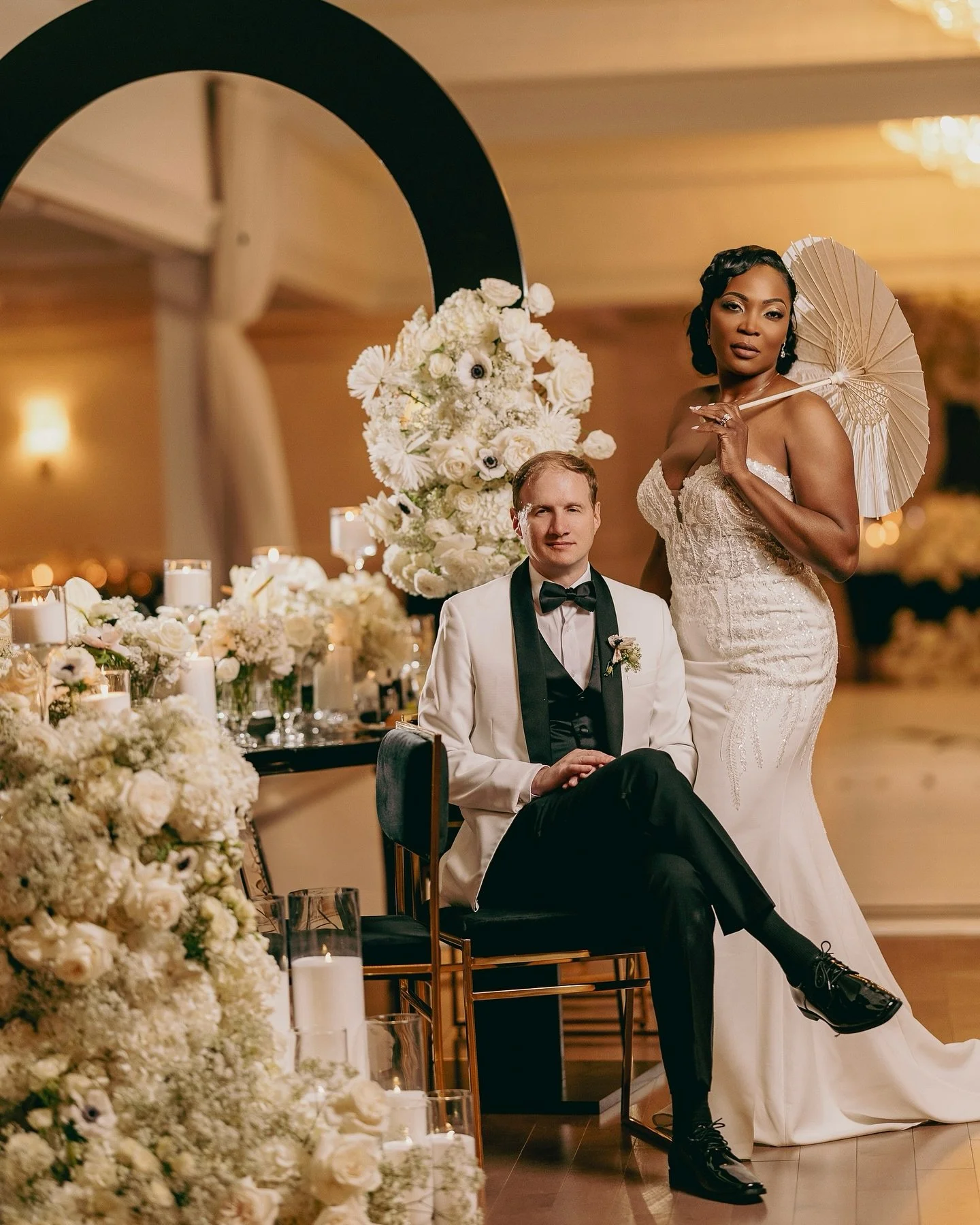 Mr &amp; Mrs Houde 🔥

Bride: @amannejoseph 
Groom: @jimwooody 
Photographer: @saul.production 
Videographer: @blaincaptures 
Bride MUA: @faby_beauty_lounge 
Bride Hair: @fabyhair 
Design &amp; Production: @voltaireluxe.co
Coordination: @flawlesseven