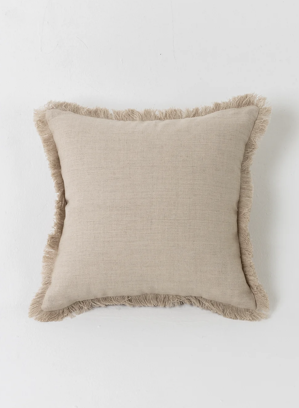 Fringed Linen Cushion Cover
