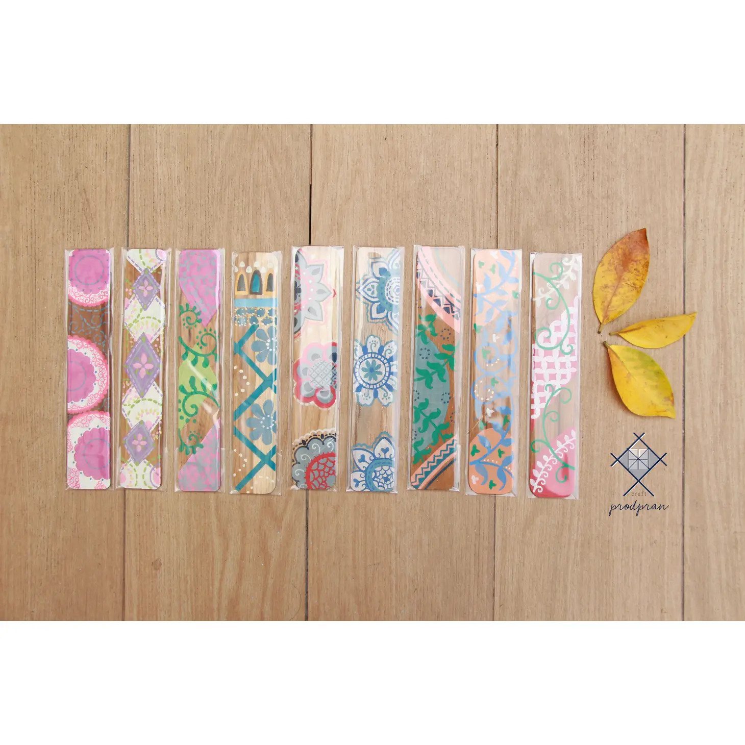 Hand-Painted Wooden Bookmarks