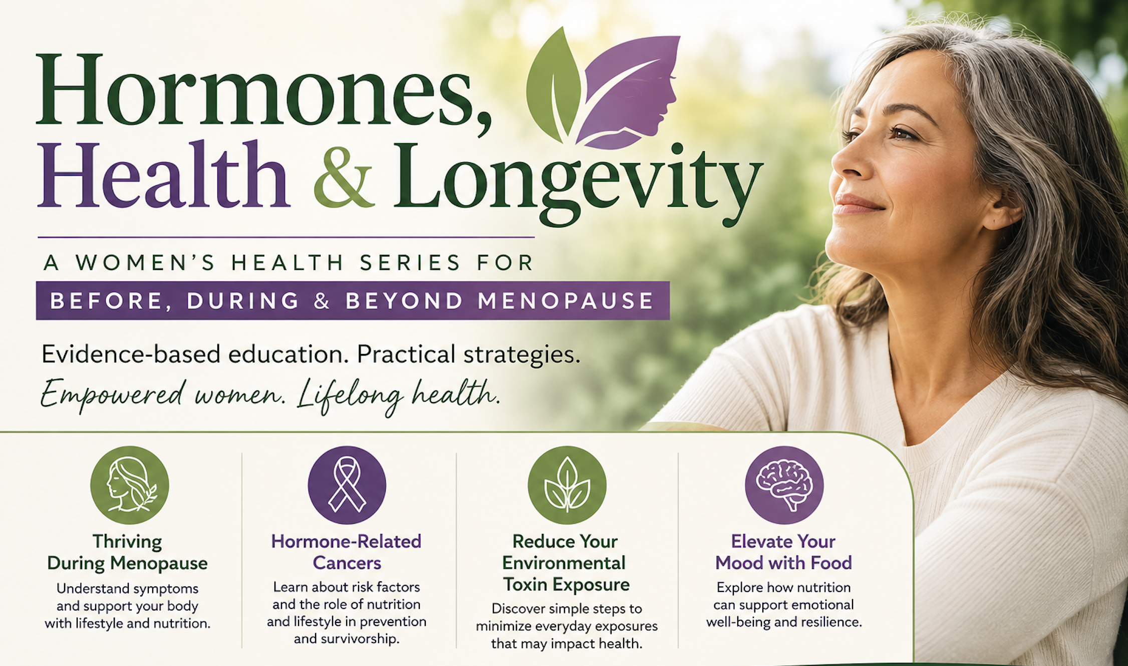 Hormones, Health &amp; Longevity: A 4-Week Series for Before, During &amp; Beyond Menopause