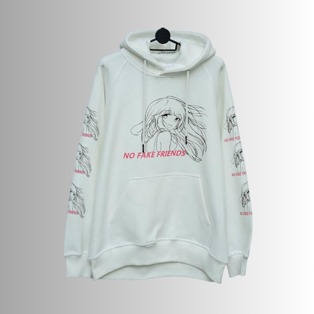 No Fake Friends White Hoodie Valeza