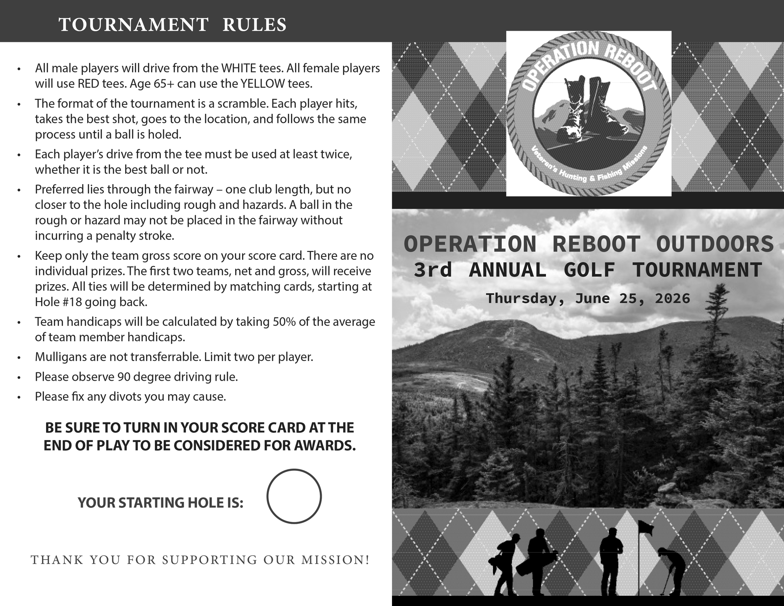 Operation Reboot Golf Tournament 2026