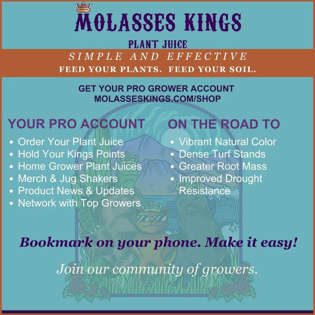 Get your Pro Grower account on molasseskings.com/shop today! 

Order your Plant Juice. 
Hold your Kings Points. 

Network with Top Growers. It&rsquo;s simple to do.  Bookmark on your phone. Make it easy! 

🔗 Explore Pro Programs at molasseskings.com