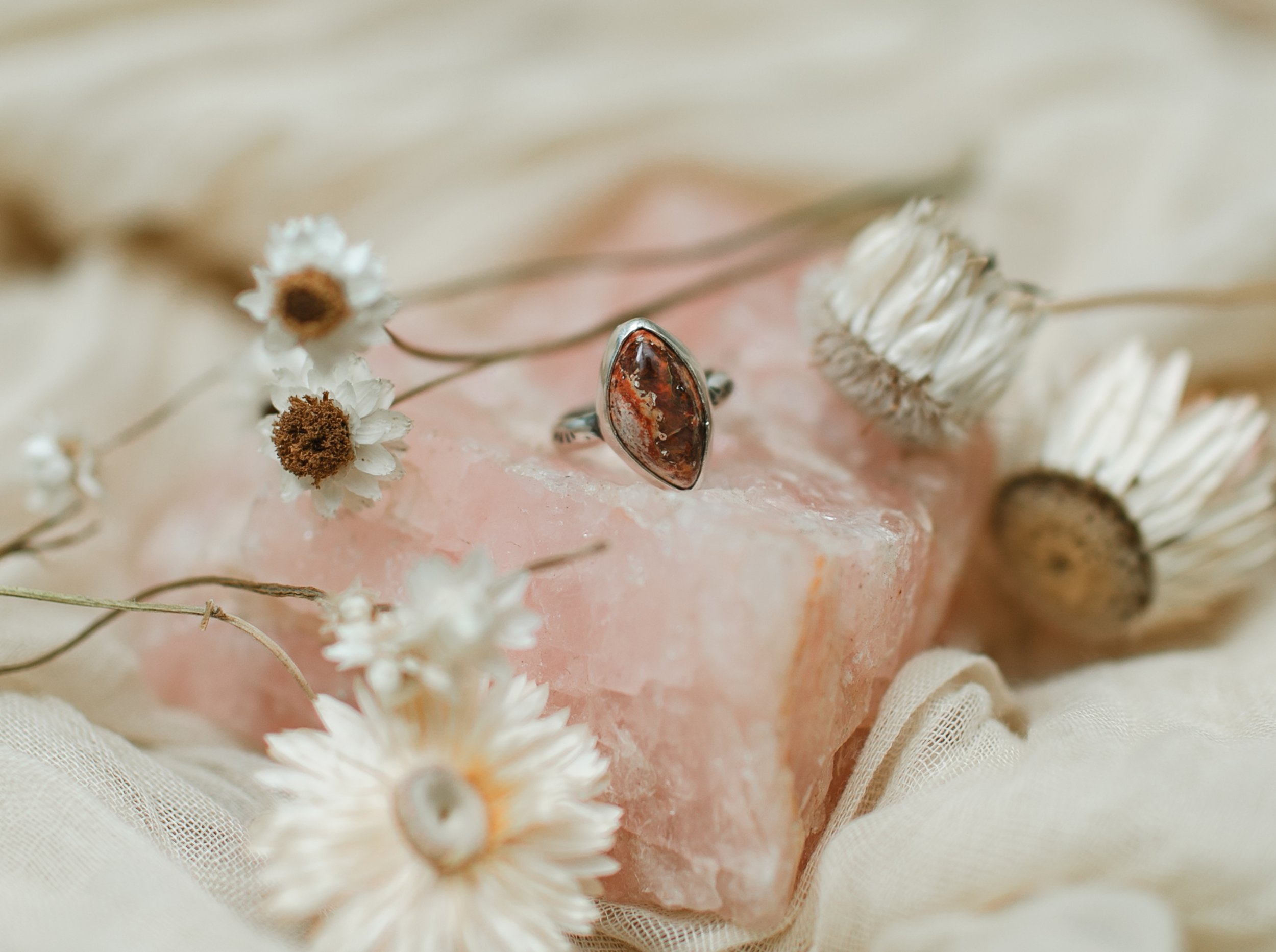 Small Fire Opal Ring