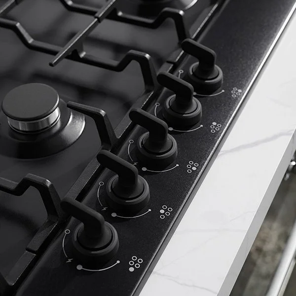 90cm 5 Burner Gas Cooktop OCG95FFETGG — Omega Appliances