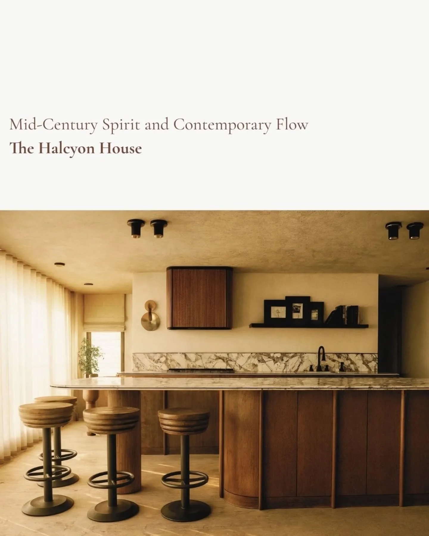 HALCYON HOUSE | THE KITCHEN HUB 🍊

A sculptural statement in deep gloss burgundy Japanese tile and Calacatta Viola marble, this nearly 4-metre island anchors the home&rsquo;s heart with quiet confidence.✨️ - wish the render could justify how beautif