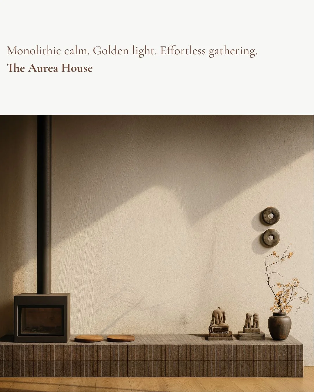 Aurea House | Living in the Light

Aurea House is shaped by continuity and calm, where the monolithic plinth flows from fireplace to day lounge, creating spaces for gathering, play, reading, and connection. Bathed in continuous natural light, this su