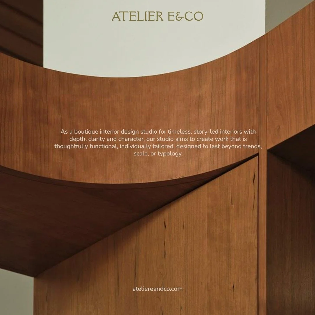 | 2026 Project enquiries welcome. Residential and hospitality.
| Perth-based. Working worldwide.

As a boutique interior design studio, we create timeless, story-led interiors with depth, clarity, and character: thoughtfully functional, individually 