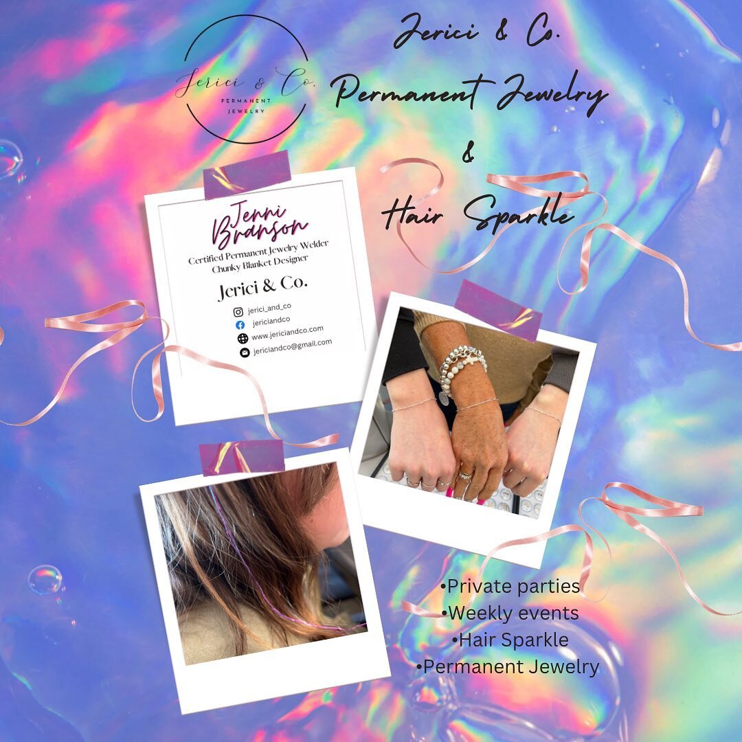 Jerici &amp; Co. has all your SPARKLE needs covered! From body bling to hair sparkle-I GOT YOU!!!!

Private parties for jewelry AND hair sparkle are available!!!! Just send me a DM to book yours!
&bull;
&bull;
&bull;
#jericiandco #bodybling #hairspar
