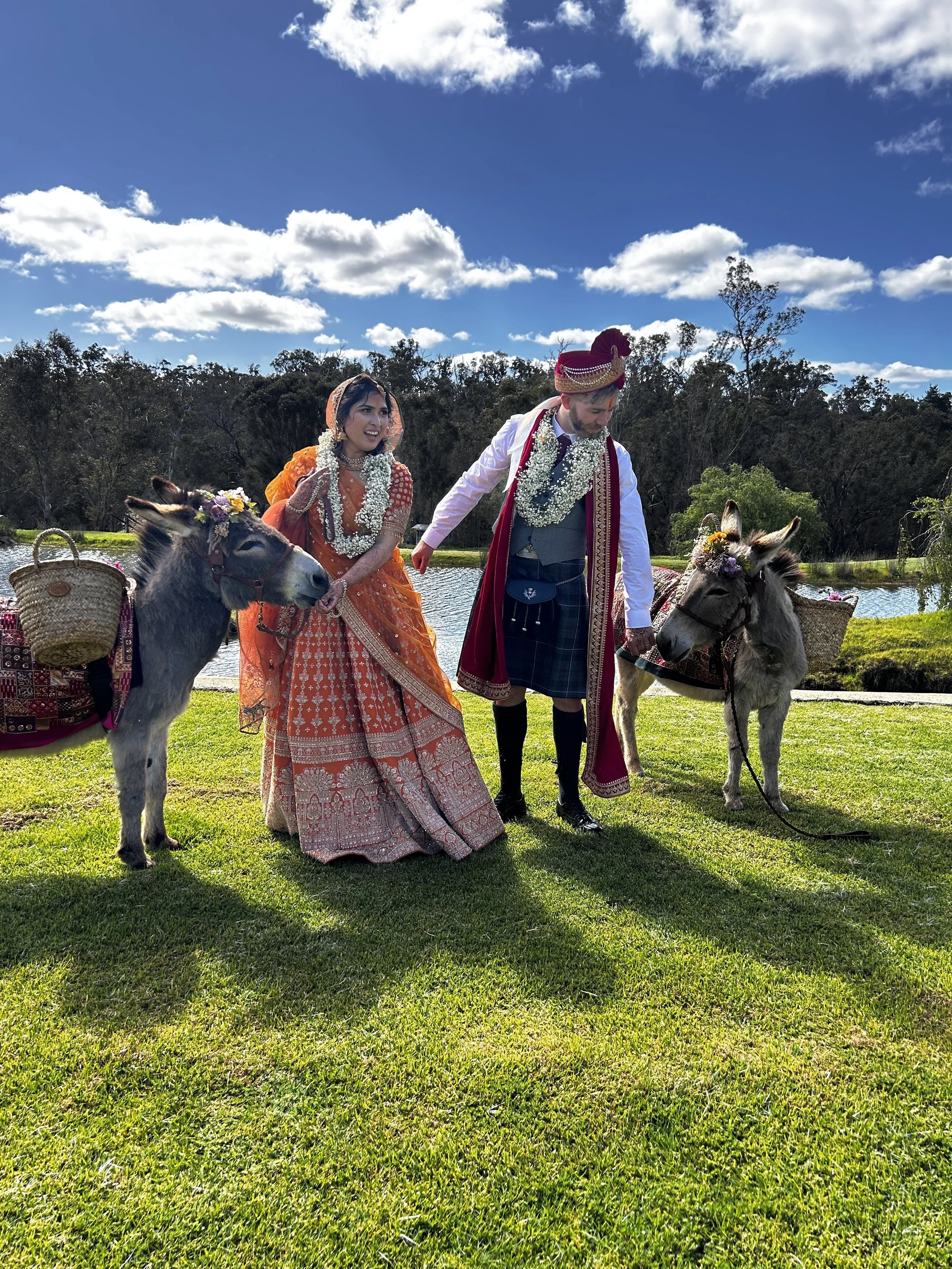 Sam and Kareena and donkeys.JPEG