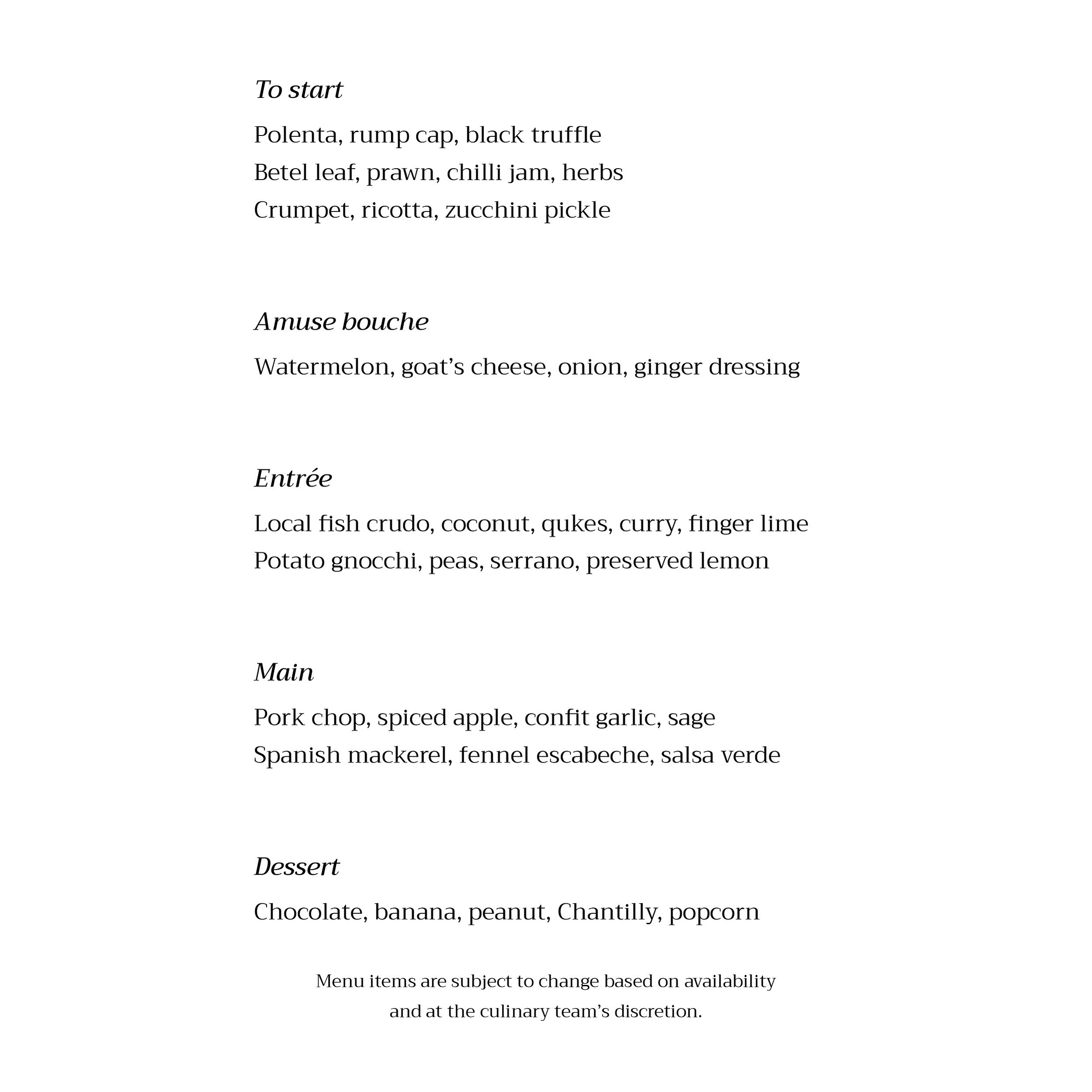 ✨ April Menu ✨ 

This month&rsquo;s menu features a couple of old favourites, as well as a few new creations our chefs have put together!

We work closely with our local farmers, fishermen and producers, to offer you the best flavours throughout the 