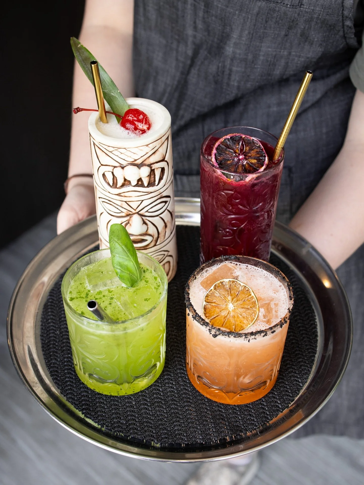 Cheers to the New Year! 🥂

We&rsquo;re always updating our drinks list! Let us introduce you to our latest cocktails &ndash; pictured here are our Pina Colada, the Blood Orange Ricky, the Gin Basil Smash, and our updated Odyssey Margarita! Which one