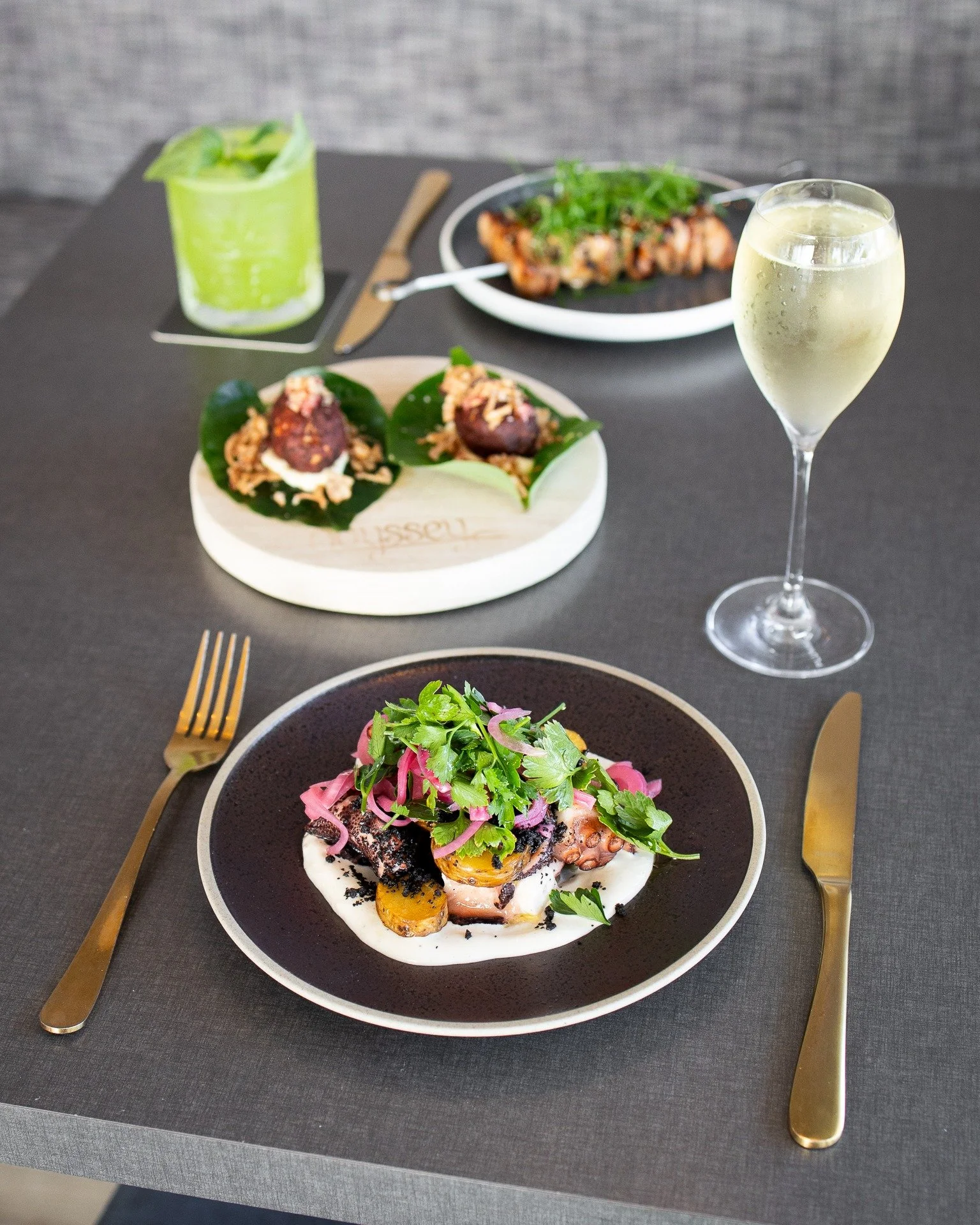 Smoky, tender and packed with flavour 🔥
Our grilled octopus, cooked over charcoal on the Big Green Egg, served with potato, pickled onion, olive &amp; parsley &mdash; a perfect balance of char, freshness and bite.

What are you ordering for the last