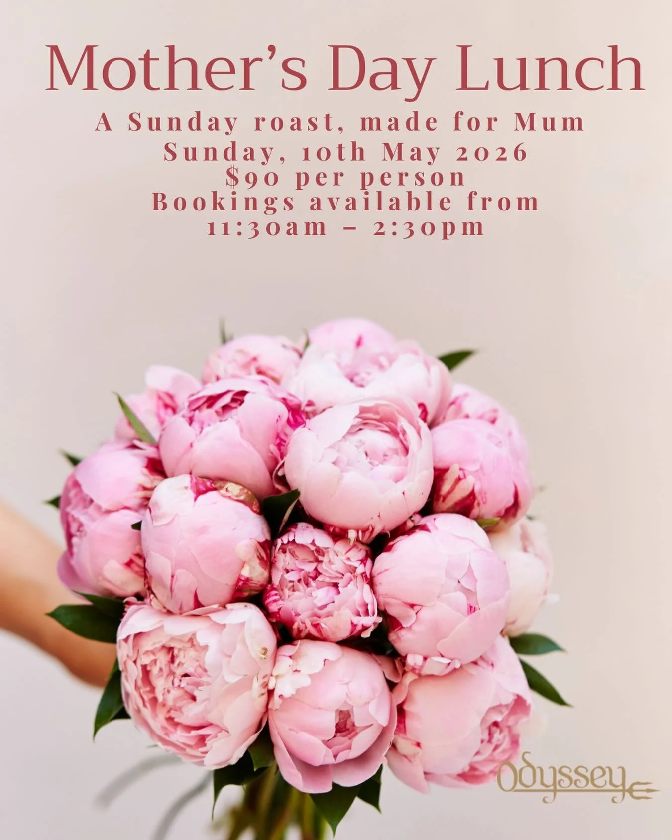 This Mother&rsquo;s Day, let us take care of everything.
A delicious Sunday roast with an odyssey twist, shared with the people she loves most &mdash; no stress, just time together.
Bookings are now open ✨