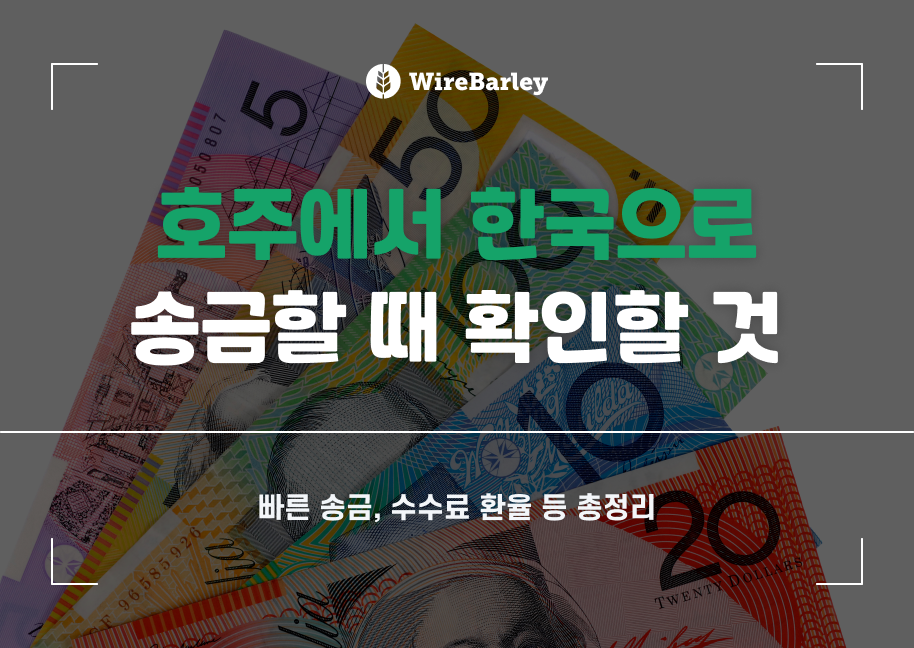 호주에서 한국으로 송금할 때 확인할 것: 빠른 송금, 수수료, 환율 정리