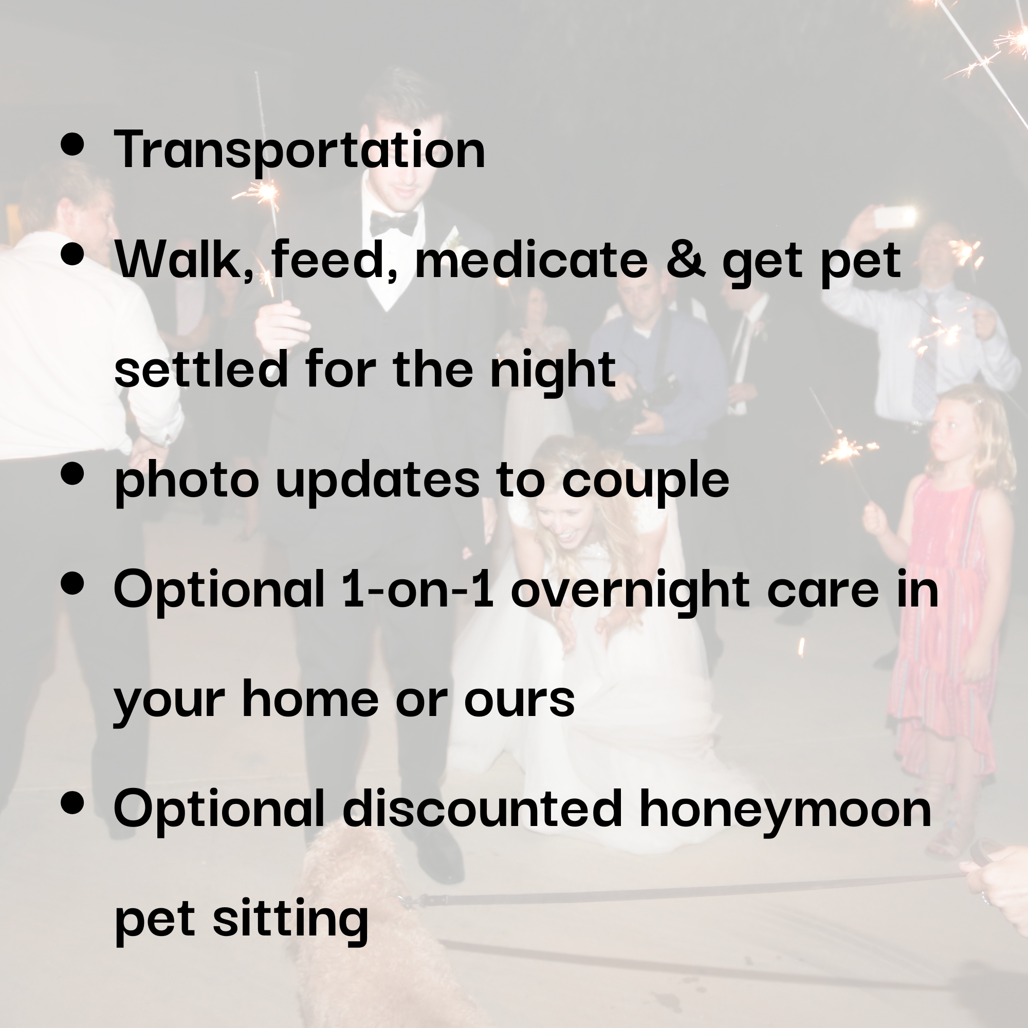 infographic of "after pawty" itmes included