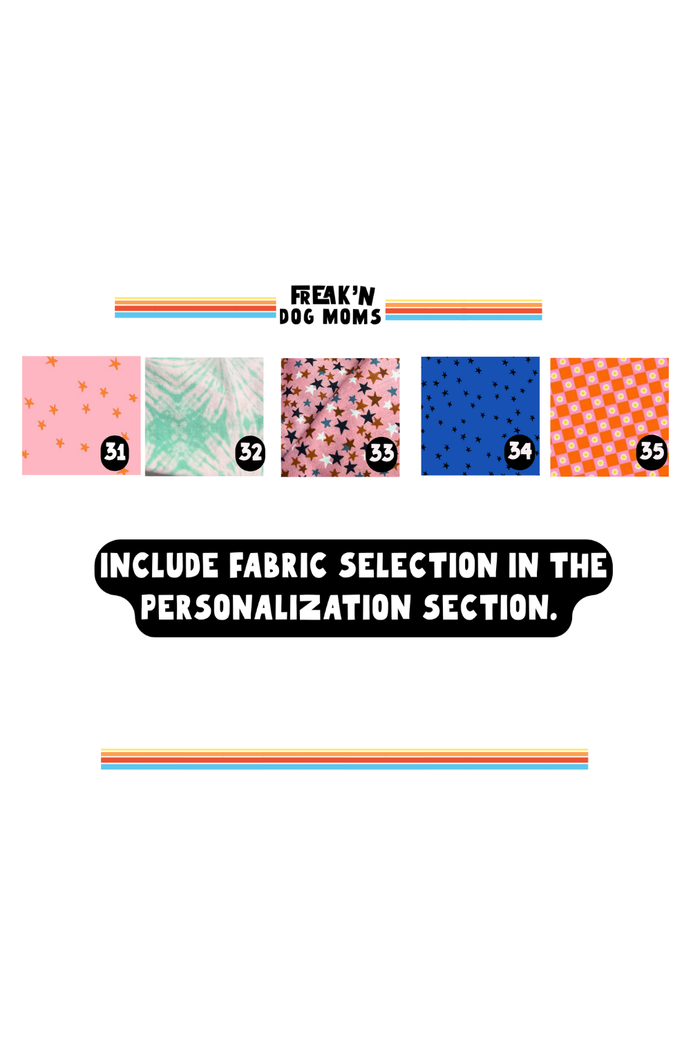 Personalized gift for dog moms and dog dads. Fabric choices for unique, handmade gift for dog lovers.
