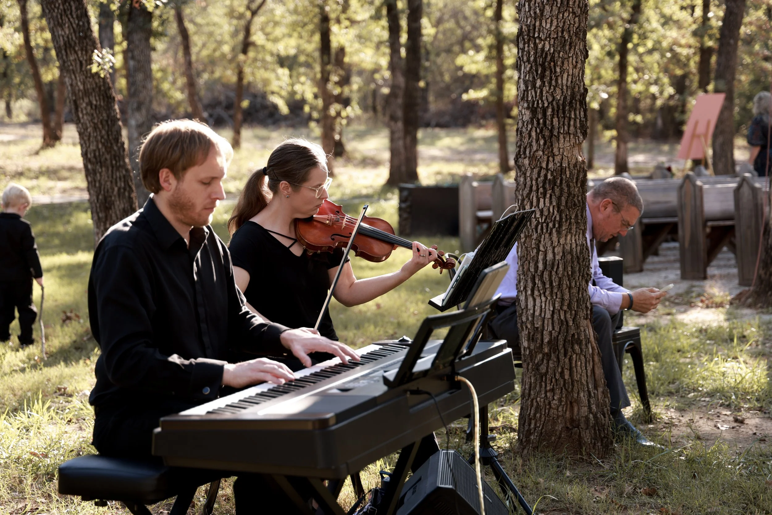 life violin and piano at dfw wedding