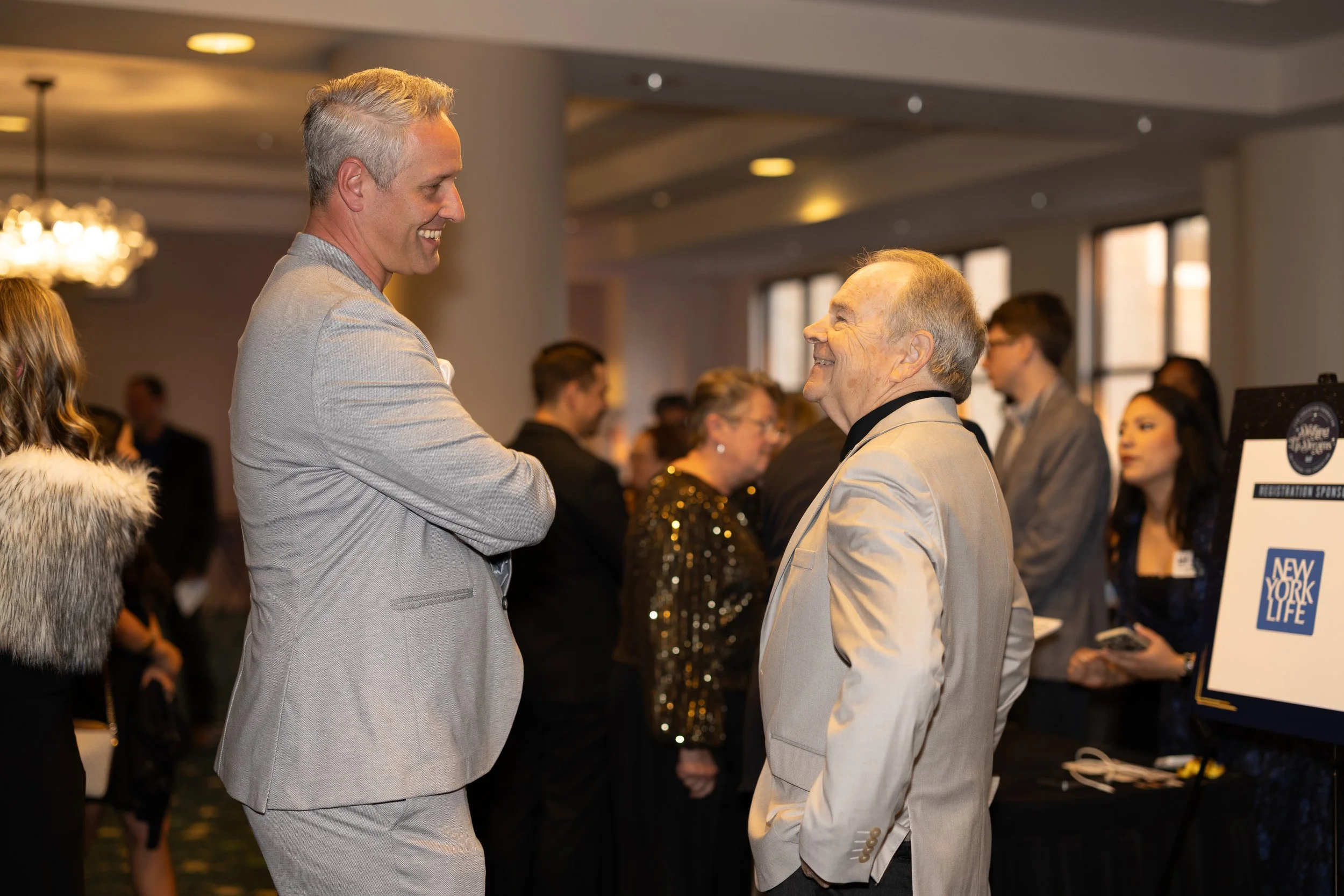 Director of ELF gala and friend catching up